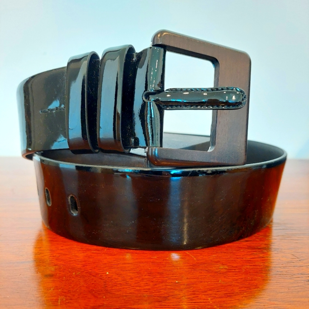 Ralph Lauren Black Patent Leather Belt